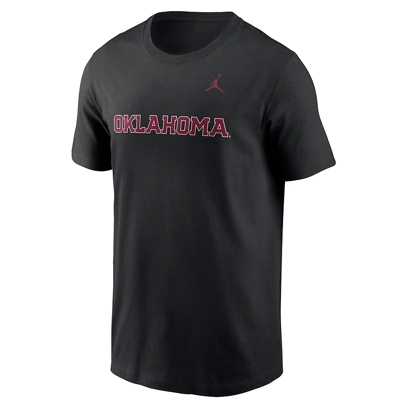 T-shirt Jordan Brand noir Oklahoma Sooners Primetime pour hommes