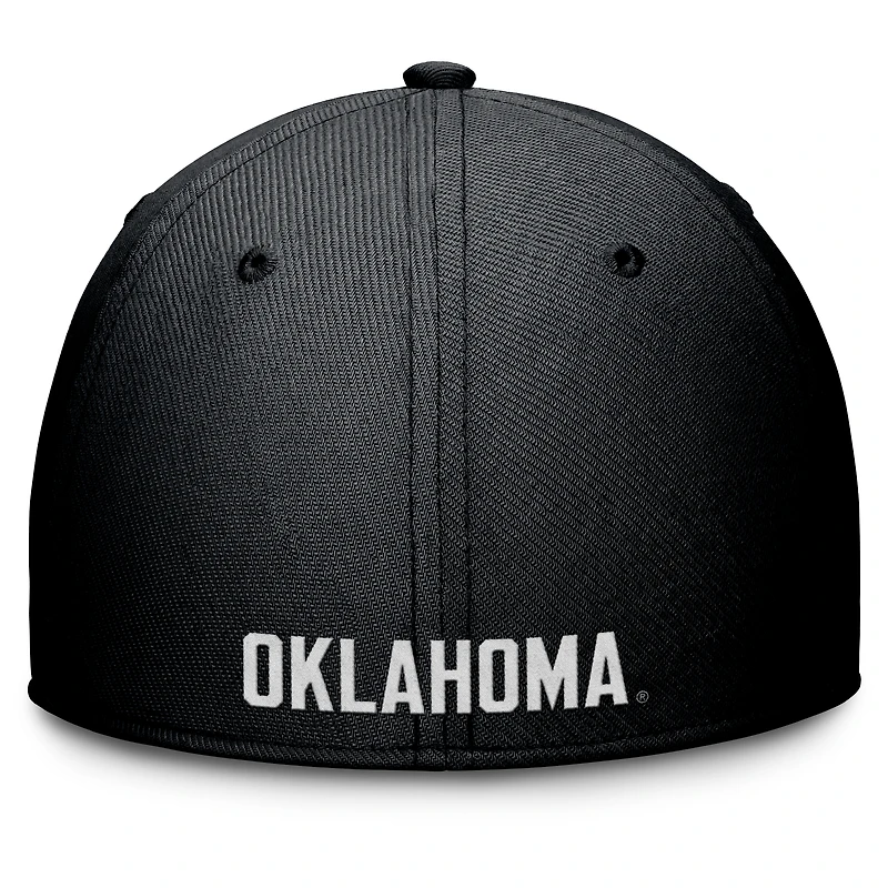 Men's Jordan Brand Black Oklahoma Sooners Rise Swoosh Dri-FIT Flex Hat
