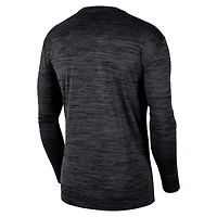 T-shirt à manches longues Performance Oklahoma Sooners Team Velocity Jordan Brand pour homme, noir