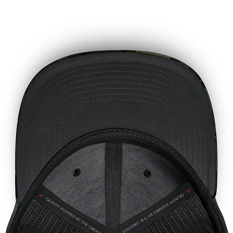 Men's Jordan Brand Camo Oklahoma Sooners 2025 Military Appreciation Rise Trucker Adjustable Hat