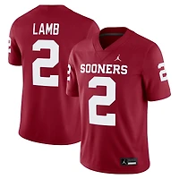 Men's Jordan Brand CeeDee Lamb Crimson Oklahoma Sooners Alumni Player Game Jersey