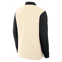 Men's Jordan Brand Cream/Black Oklahoma Sooners Rugby Long Sleeve Shirt