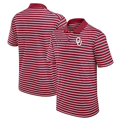 Men's Jordan Brand Crimson/White Oklahoma Sooners Primetime Victory Striped Dri-FIT Polo
