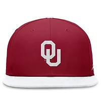 Casquette ajustée Performance avec logo de l'équipe Oklahoma Sooners Jordan Brand pour homme, cramoisi/blanc