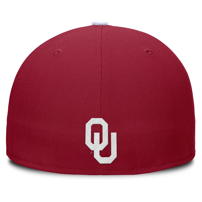 Men's Jordan Brand Crimson/White Oklahoma Sooners Two-Tone Primetime Performance Fitted Hat