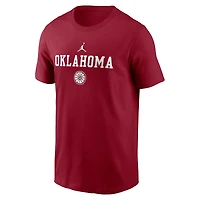 T-shirt Jordan Brand Crimson Oklahoma Sooners 2-Hit Stacked pour homme
