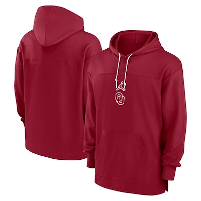 Men's Jordan Brand Crimson Oklahoma Sooners 2024 Sideline Jersey Performance Pullover Hoodie