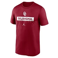 Men's Jordan Brand Crimson Oklahoma Sooners Sideline Legend Dri-FIT T-Shirt