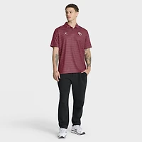 Men's Jordan Brand Crimson Oklahoma Sooners 2025 Coaches Premium Tour Stripe Dri-FIT Polo