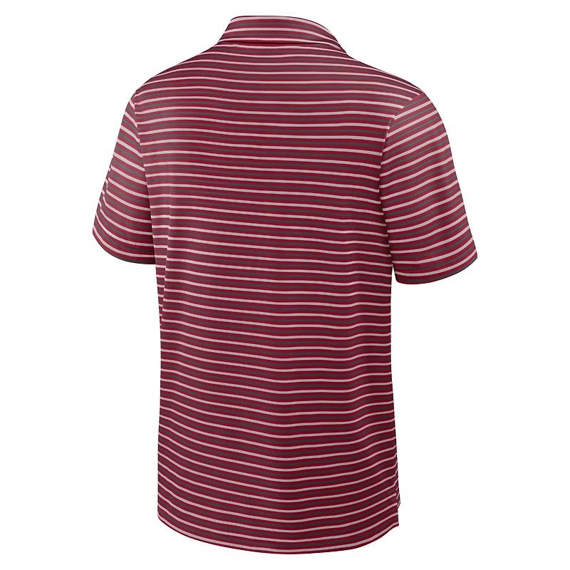 Polo Jordan Brand Crimson Oklahoma Sooners 2025 Coaches Premium Tour Stripe Dri-FIT pour homme