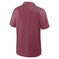 Polo Jordan Brand Crimson Oklahoma Sooners 2025 Coaches Premium Tour Stripe Dri-FIT pour homme