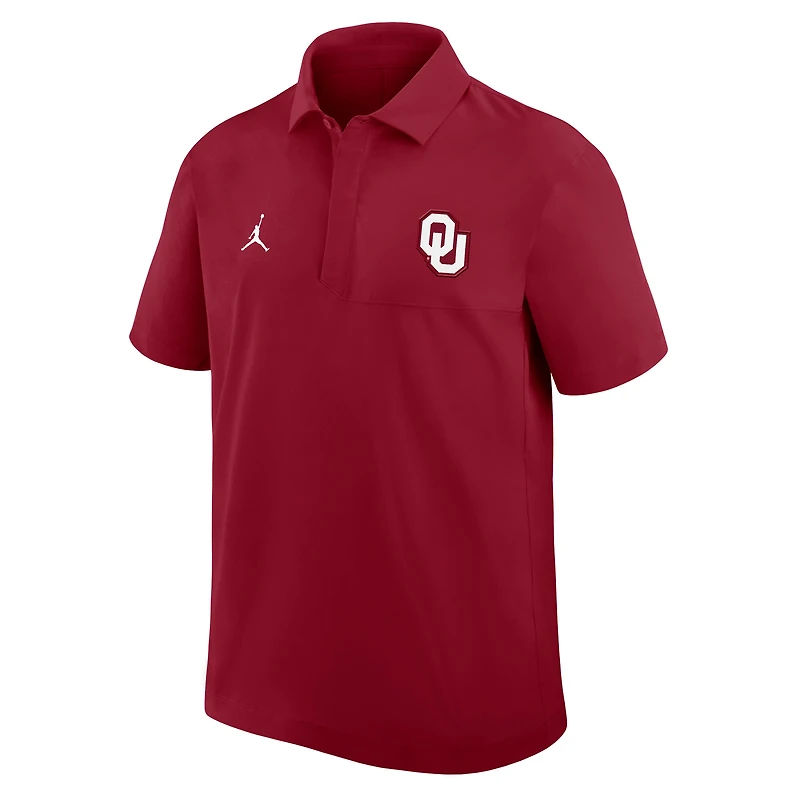 Men's Jordan Brand Crimson Oklahoma Sooners 2025 Coaches Sideline Polo