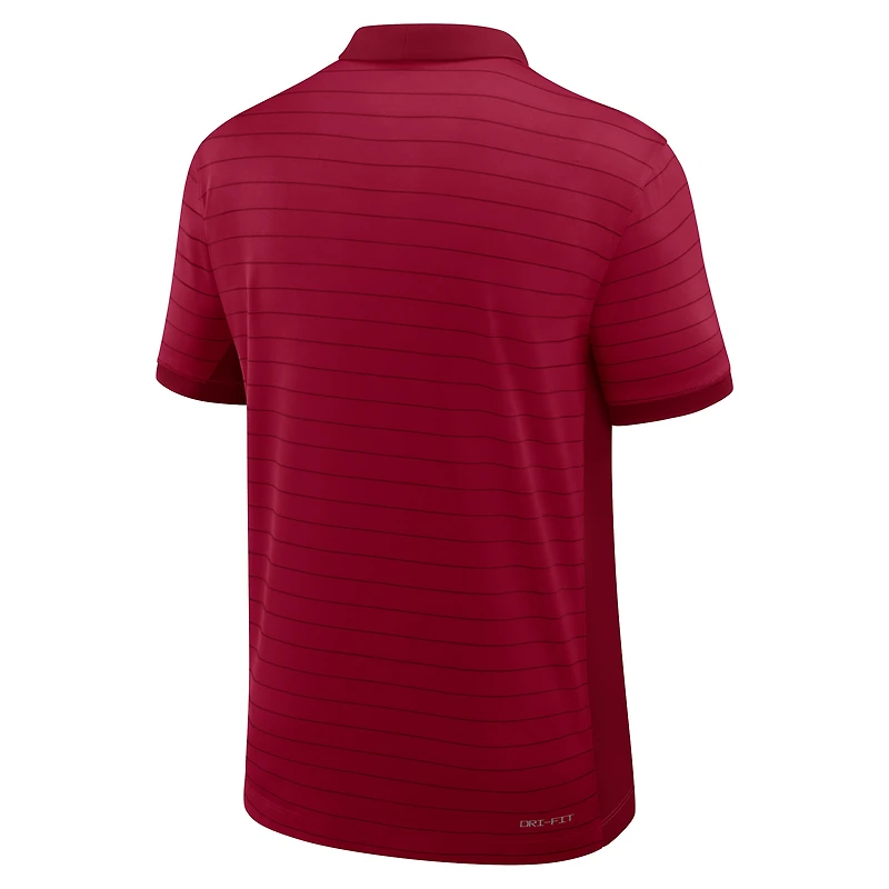 Men's Jordan Brand Crimson Oklahoma Sooners 2025 Early Season Coaches Sideline Victory Stripe Dri-FIT Polo