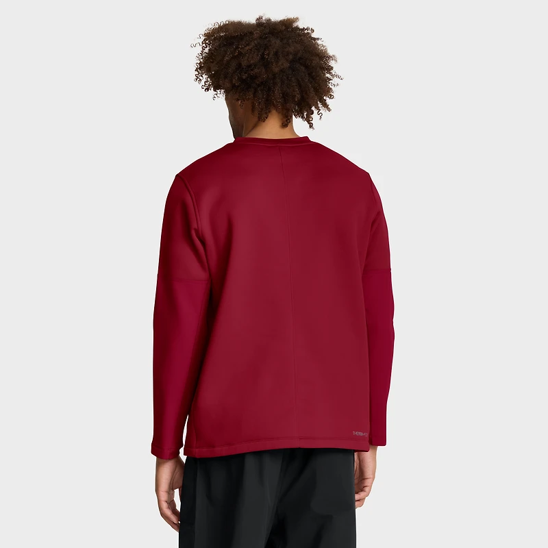 Men's Jordan Brand Crimson Oklahoma Sooners 2025 Sideline Coach Therma-FIT Long Sleeve T-Shirt