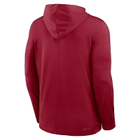 Men's Jordan Brand Crimson Oklahoma Sooners 2025 Sideline Dri-FIT Long Sleeve Hoodie T-Shirt