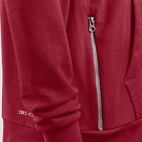 Men's Jordan Brand Crimson Oklahoma Sooners 2025 Sideline Standard Issue Dri-FIT Full-Zip Hoodie