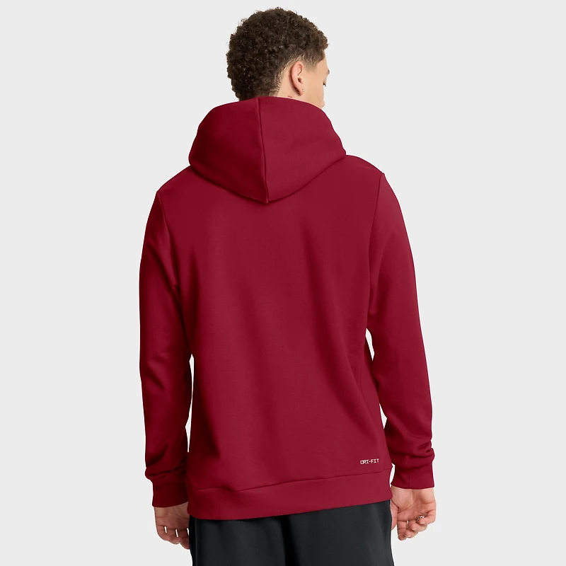 Men's Jordan Brand Crimson Oklahoma Sooners 2025 Sideline Standard Issue Dri-FIT Hoodie