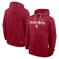 Men's Jordan Brand Crimson Oklahoma Sooners 2025 Sideline Standard Issue Dri-FIT Hoodie