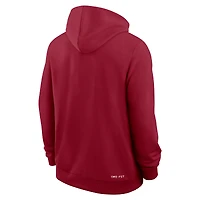 Men's Jordan Brand Crimson Oklahoma Sooners 2025 Sideline Standard Issue Dri-FIT Hoodie