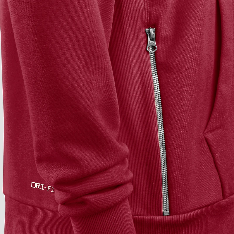 Men's Jordan Brand Crimson Oklahoma Sooners 2025 Sideline Standard Issue Dri-FIT Hoodie