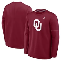 Haut à manches longues Therma-FIT Jordan Brand Crimson Oklahoma Sooners 2026 pour homme