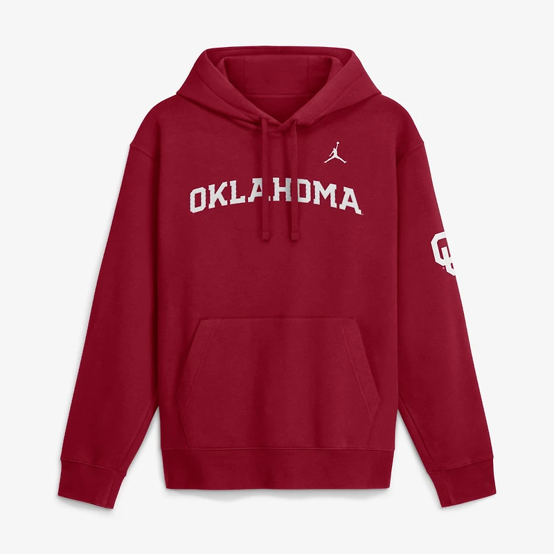 Men's Jordan Brand Crimson Oklahoma Sooners 2026 Sideline Club Fleece Hoodie