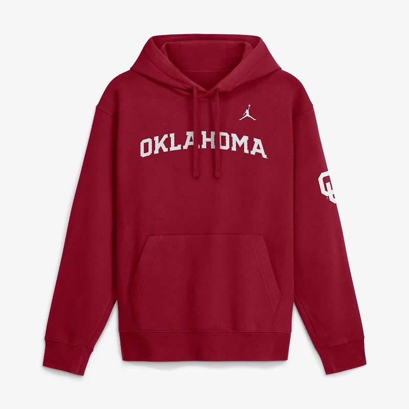Men's Jordan Brand Crimson Oklahoma Sooners 2026 Sideline Club Fleece Hoodie