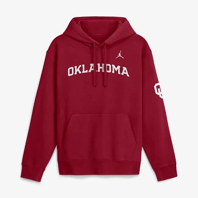 Men's Jordan Brand  Crimson Oklahoma Sooners 2026 Sideline Club Fleece Hoodie