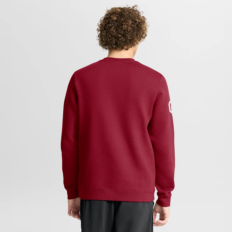 Men's Jordan Brand Crimson Oklahoma Sooners 2026 Sideline Club Sweatshirt