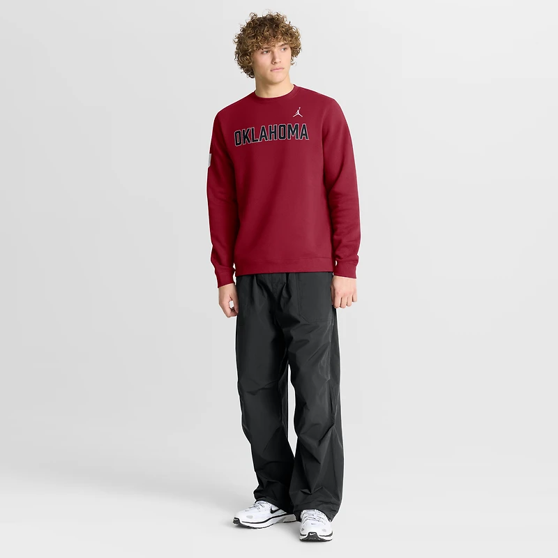 Men's Jordan Brand Crimson Oklahoma Sooners 2026 Sideline Club Sweatshirt