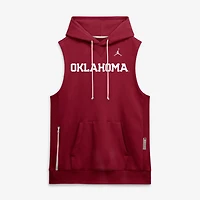 Men's Jordan Brand  Crimson Oklahoma Sooners 2026 Sideline Sleeveless Dri-FIT Hoodie