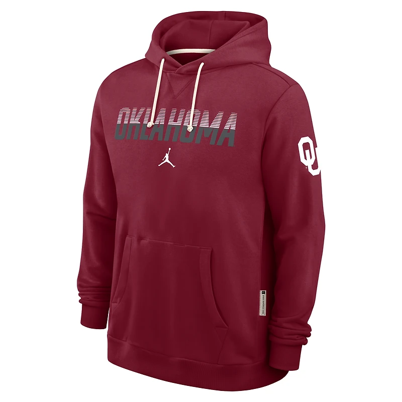 Men's Jordan Brand Crimson Oklahoma Sooners 2026 Sideline Standard Issue Dri-FIT Hoodie