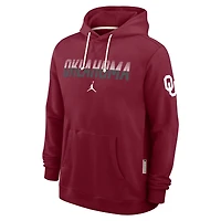 Men's Jordan Brand Crimson Oklahoma Sooners 2026 Sideline Standard Issue Dri-FIT Hoodie