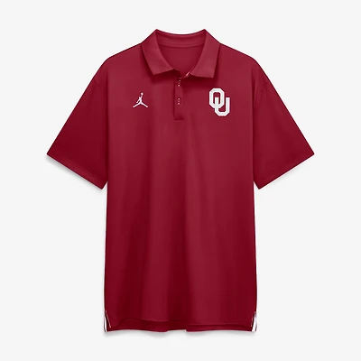 Men's Jordan Brand Crimson Oklahoma Sooners 2026 Sideline Tour Dri-FIT Polo