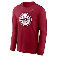 Men's Jordan Brand Crimson Oklahoma Sooners Alternate Logo Long Sleeve T-Shirt