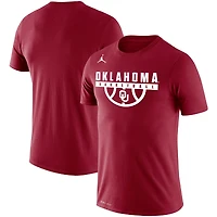 T-shirt Jordan Brand Crimson Oklahoma Sooners Basketball Drop Legend Performance pour hommes