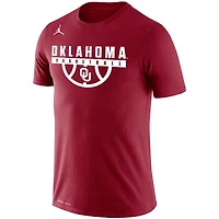 T-shirt Jordan Brand Crimson Oklahoma Sooners Basketball Drop Legend Performance pour hommes