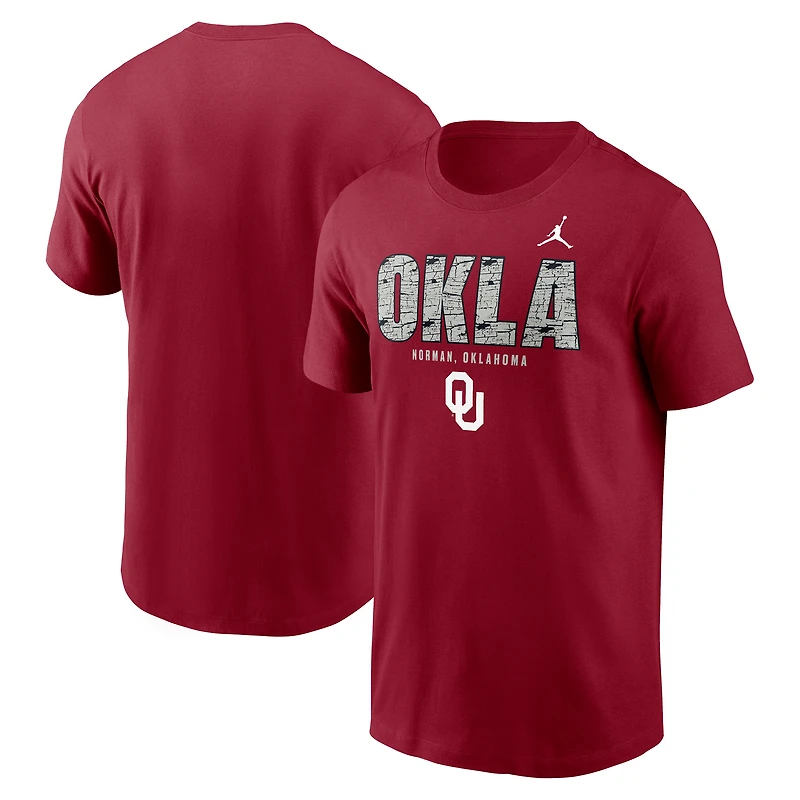 Men's Jordan Brand Crimson Oklahoma Sooners Campus Local T-Shirt