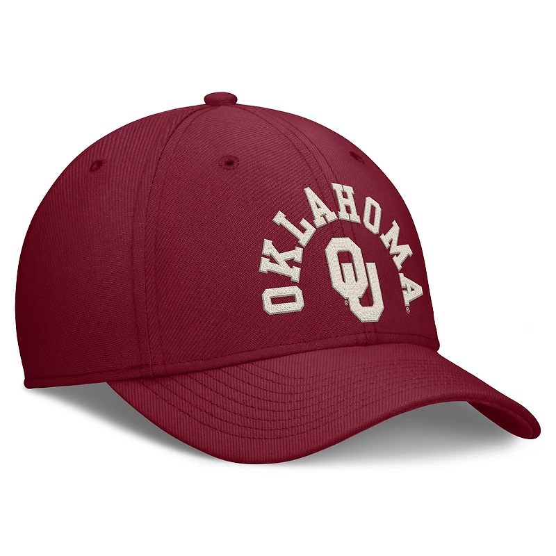 Men's Jordan Brand Crimson Oklahoma Sooners Campus Prep Chained & Arched Swooshflex Flex Hat