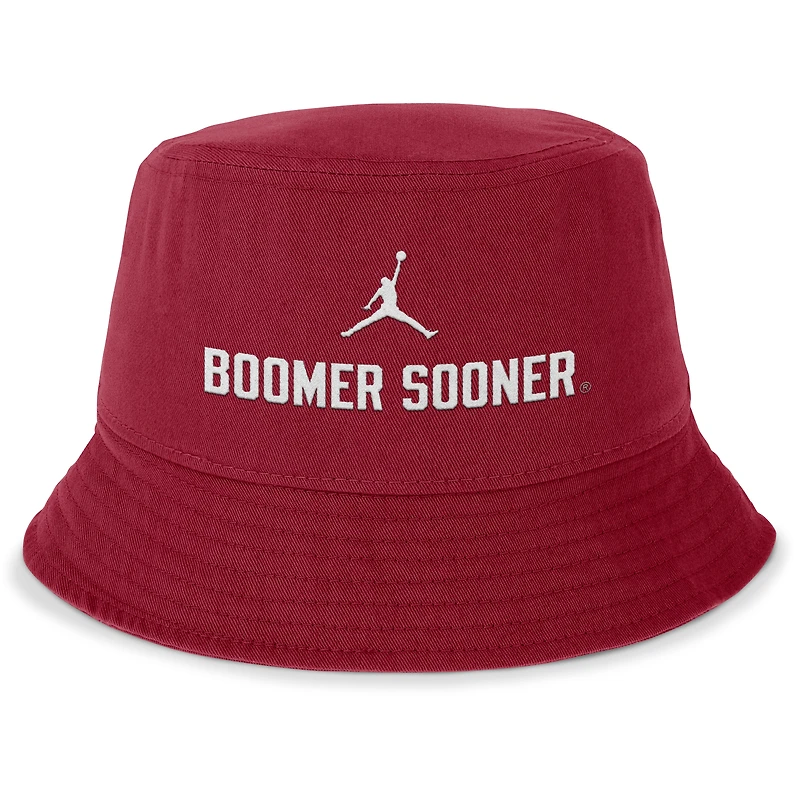 Men's Jordan Brand Crimson Oklahoma Sooners Local Apex Bucket Hat
