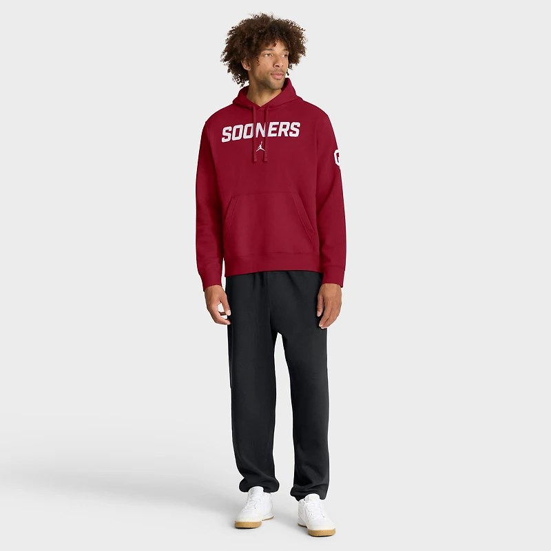 Men's Jordan Brand Crimson Oklahoma Sooners Nickname Club Fleece Pullover Hoodie