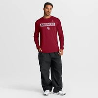 T-shirt à manches longues Jordan Brand Crimson Oklahoma Sooners Primetime Campus 2-Hit Legend Dri-FIT pour homme