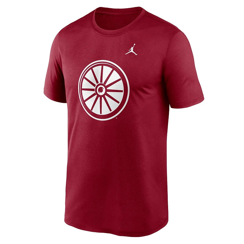 Men's Jordan Brand Heather Gray Oklahoma Sooners Primetime Legend Alternate Logo T-Shirt