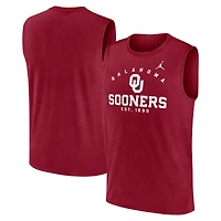 Men's Jordan Brand Crimson Oklahoma Sooners Primetime Legend Dri-FIT Muscle Tank Top