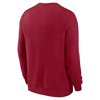 Men's Jordan Brand Crimson Oklahoma Sooners Primetime Primary Stack Pullover Sweatshirt