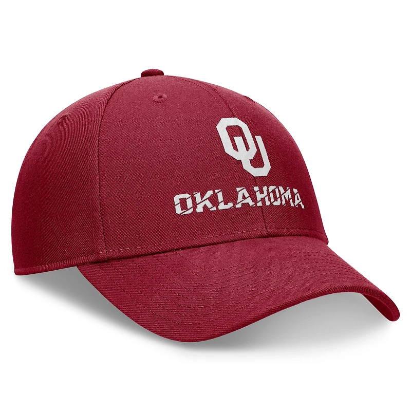 Men's Jordan Brand Crimson Oklahoma Sooners Primetime Rise Adjustable Hat