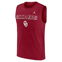 Débardeur Jordan Brand Crimson Oklahoma Sooners Primetime Tricode Legend Dri-FIT pour homme