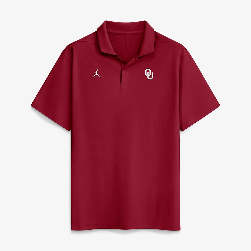 Polo Jordan Brand Crimson Oklahoma Sooners Primetime Victory Plus Dri-FIT pour homme