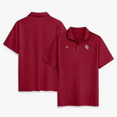 Polo Jordan Brand Crimson Oklahoma Sooners Primetime Victory Plus Dri-FIT pour homme