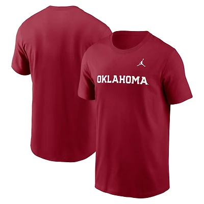Men's Jordan Brand Anthracite Oklahoma Sooners Primetime Wordmark T-Shirt